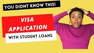 Student VISA application with student loans  CANADA  US  UK study visa [upl. by Yrennalf117]