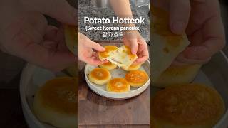 The Easiest Korean Cheese Potato Pancake Recipe  감자치즈호떡 shorts [upl. by Ahsenom519]