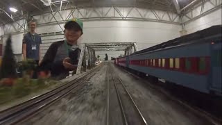 Lionel Trains Norfolk and Western 1218 Class A at Trainfest View From the Engine GoPro POV video [upl. by Anir]