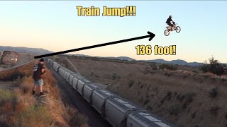 GoPro  Dirt Bike Jumping a Train dislocated shoulder [upl. by Rufina]