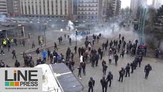 Le rassemblement pour Théo vire à lémeute urbaine  Bobigny 93  France 16 février 2017 [upl. by Htiel]