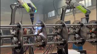 Industrial automatic welding robot [upl. by Asiulairam]