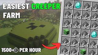 NEW UPDATED Minecraft 121 Creeper Farm Tutorial  1500 Gunpowder Per Hour Easy [upl. by Neelahtak]