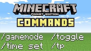 Minecraft PE  How To Use Commands [upl. by Otrebor]