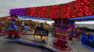 William Percivals Sizzler Onride Pov  Farrars Funfair Sheffield Firth Park 15082024 [upl. by Yelir]