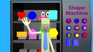 Learning Shapes for Preschool and Kindergarten Kids  Shape Vending Machine [upl. by Yruoc4]