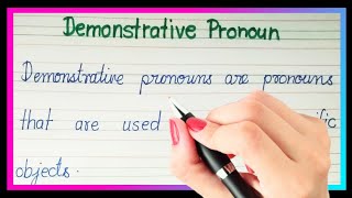 Definition of demonstrative pronoun  What is demonstrative pronoun in english grammar [upl. by Mcgrody]