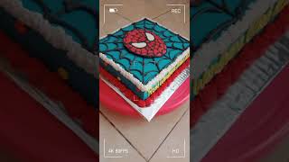 Spiku hias karakter Spiderman cake [upl. by Toma]