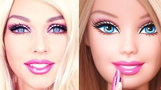 Barbie Doll MakeUp Transformation [upl. by Ahsekal]