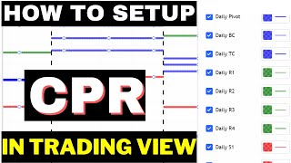 How to set CPR and Pivot Points in Tradingview for free  Cpr Strategy  Cpr Trading [upl. by Aizatsana]