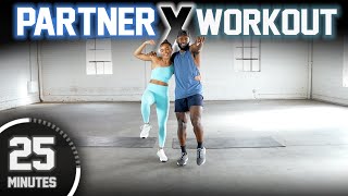 25 Minute Full Body Partner Workout  Strength X HIIT  No Equipment [upl. by Ruckman]