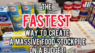 Massive Food Stockpile prepper pantry built on a budget Shop sales to build a pantry [upl. by Codie]