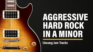 Aggressive Hard Rock Guitar Backing Track in A Minor [upl. by Oyr]