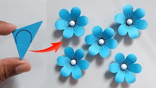 Very Easy Paper Flower Craft  Paper Flower Making Step By Step  DIY Paper Flower Craft [upl. by Cornelle]