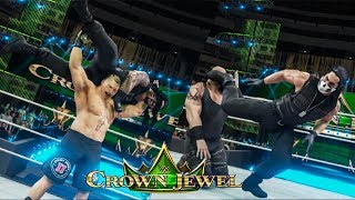 WWE 2K19 Crown Jewel Brock Lesnar vs Roman Reigns vs Braun Strowman  Prediction Highlights [upl. by Stedman]