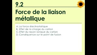 92 Force de la liaison métallique [upl. by Doll]