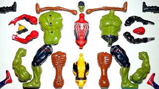 AVENGERS TOYS ASSEMBLE SPIDERMAN HULK WOLVERINE SIRENHEAD  SUPERHERO ACTIONFIGURES TOYS [upl. by Daukas]