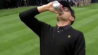 Presidents Cup golfer downs beer at first tee before team battered 50 [upl. by Ellenohs940]