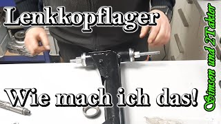 Simson S51 Montage Lagerschalen des Lenkkopflager im Rahmen einziehen und montieren [upl. by Rogerson155]