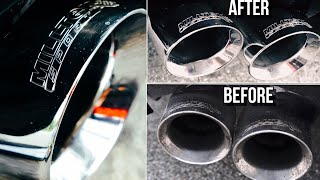 How To Make Your Exhaust Tips As New Again DIY  4K [upl. by Jilli214]