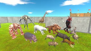 Speed Race Animals vs Infernals Maze Tournament  Animal Revolt Battle Simulator [upl. by Aneerhs]