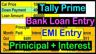 LOAN REPAYMENT ENTRY in TALLY PRIME  टैली प्राइम में लोन के किस्त की एंट्री कैसे करें [upl. by Rother]