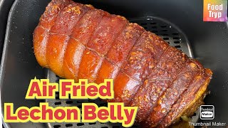 Air Fried Lechon Belly  Roasted Pork Belly Using Air Fryer Easy Air Fryer Recipe [upl. by Hiamerej287]