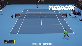 TIEBREAK  Rafael Nadal Vs Novak Djokovic I Beijing Arena I Expert Difficulty PS5 [upl. by Acirderf]