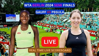 Coco Gauff Vs Jessica Pegula LIVE Score UPDATE Today Womens Tennis 2024 WTA Berlin Semi Finals [upl. by Bertero]