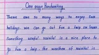 english mein writing kaise likhen  how to write english writing page  1 page writing english tips [upl. by Kendrah]