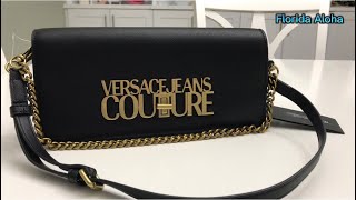 Versace Jeans Couture bag  Black Long Logo Lock Bag [upl. by Rosalinda]