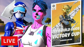 🔴 FIRST ZERO BUILD VICTORY CUP LIVE FINALS Gameplay Fortnite Battle Royale [upl. by Eizeerb]