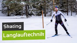 Langlauf lernen Skating  Technik amp Übungen [upl. by Asilehc]