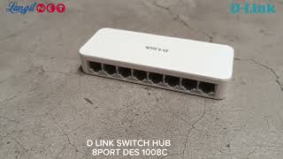 D LINK SWITCH HUB 8PORT DES 1008C [upl. by Etnomaj]