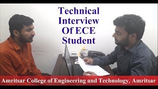 Technical Interview of ECE Student  Amritsar College of Engineering and Technology [upl. by Afatsuom]