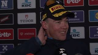 Mads Pedersen  Interview at the finish  GentWevelgem 2024 [upl. by Santini]