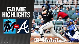 Marlins vs Braves Game Highlights 8324  MLB Highlights [upl. by Izy]