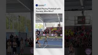 Robot Playing Pickleball with Humans Who Wins [upl. by Hodess130]