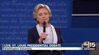 Presidential Debate  DT Bc youd be in jail  Hillary Clinton vs Donald Trump [upl. by Mcafee]