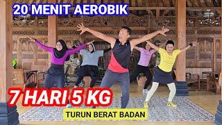 20 MENIT AEROBIK PENURUNAN BERAT BADAN [upl. by Aicnelev827]