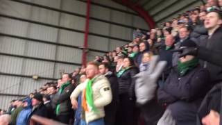 Hibs fans vs hearts [upl. by Yendor]