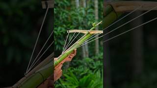 Bamboo creations with three archer and bamboo Bamboo Slingshots Bambooart Diy [upl. by Eilloh714]