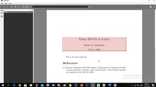 How to Generate References Apa and Plain Style with LaTeX BibTeX اضافة قائمة المصادر في لاتك [upl. by Eanej]