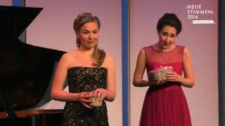 NEUE STIMMEN 2016  Prizewinners concert Elsa Dreisig and Miriam Albano sing quotTutti i fiorquot [upl. by Kast]