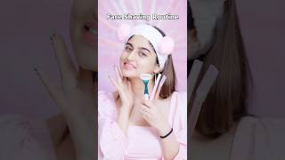 Face SHAVING🪒 Routine CHALLENGE😍 shorts youtubeshorts [upl. by Roze]