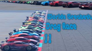 GTA 5  Worlds Greatest Drag Race 11 TOP 28 SUPER CARS Newest and Fastest [upl. by Ailime]