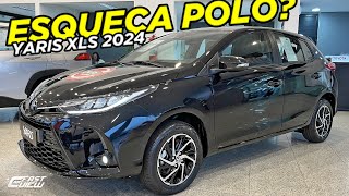 NOVO TOYOTA YARIS XLS 2024 COM TETO SOLAR E MOTOR ASPIRADO CARO QUE HB20 POLO E 208 É BOA OPÇÃO [upl. by Aiuqenehs]