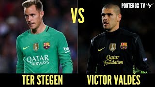 TER STEGEN VS VICTOR VALDES  PORTEROS TV [upl. by Ydospahr501]