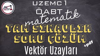 VEKTÃ–R UZAYLARI  TAM SINAVLIK SORULARLA TEKRAR PDF AÃ‡IKLAMADA [upl. by Spancake]