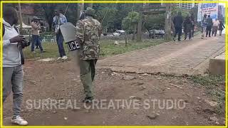 KENYAN POLICE BRUTALITY TO MEDIA ROGUE POLICE LOOTED TEARGAS TO MEDIA AT UHURU PARK [upl. by Alfeus]